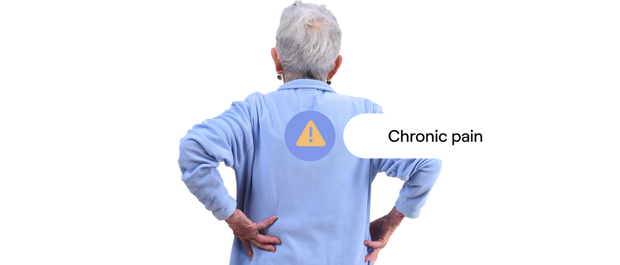 A patient with background icons