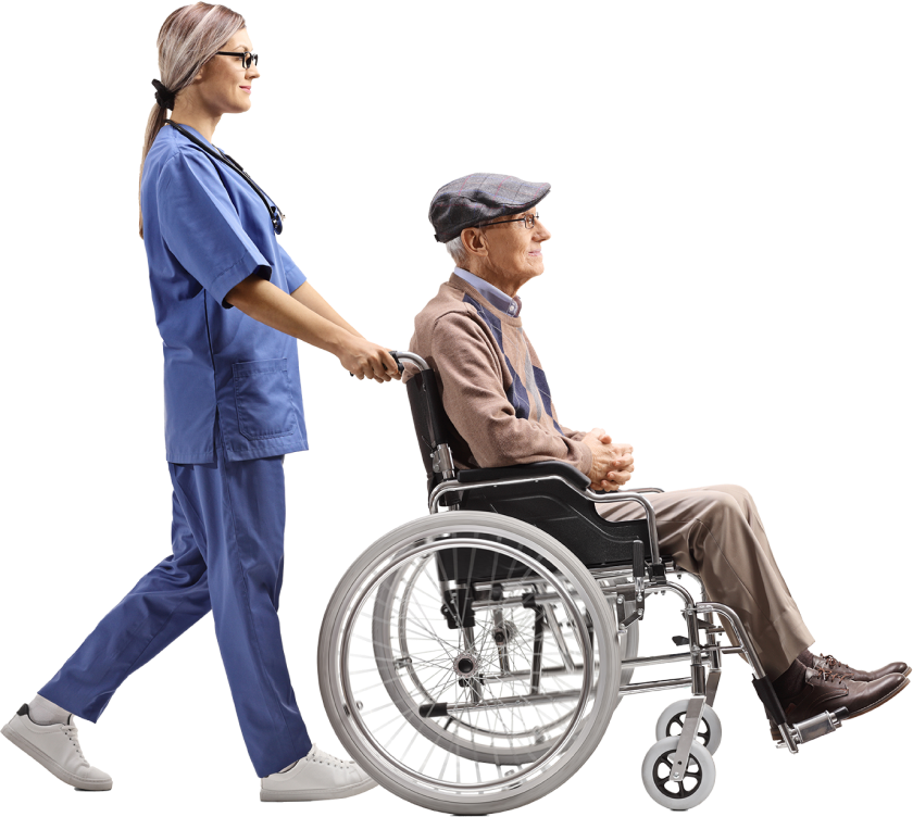 Care manager supporting a patient